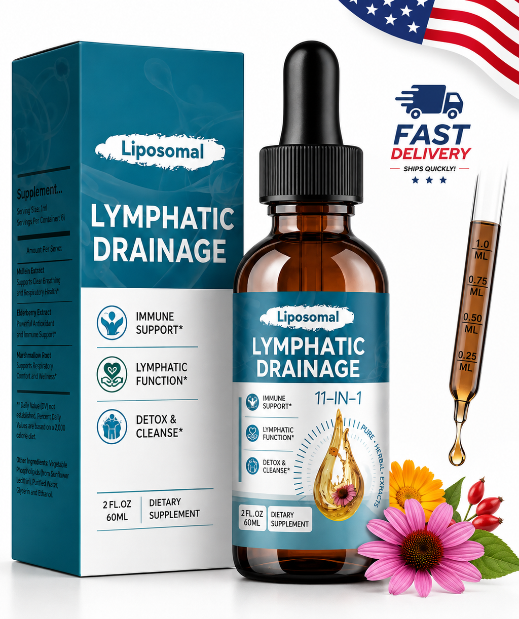 Lymphatic Drainage Drops–11-in-1 Organic Burdock, Echinacea & Elderberry Serenzza