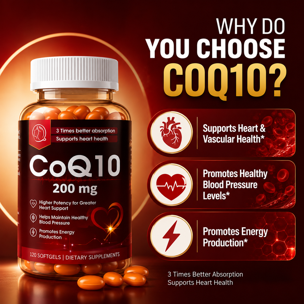 (BUY 1 GET 2)  CoQ-10 240 Softgels Coq10 Co Q10 Coenzyme Heart Support NON GMO US Stock Serenzza