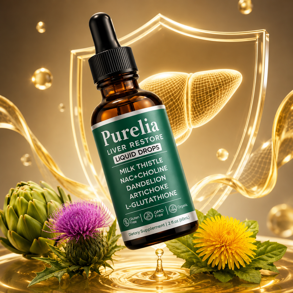 1-5PC Purelia Liver Restore Drops – Complete Liver Support Supplement 60ml - Serenzza