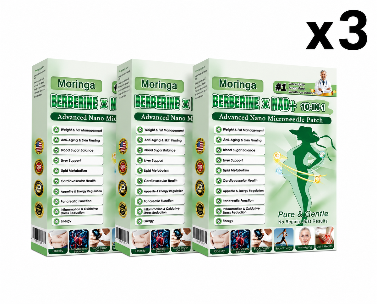 (BUY 1 GET 3) 1-5Boxes Moringa Berberine NAD+ Weight Loss Patches Advanced Nano Microneedle Serenzza