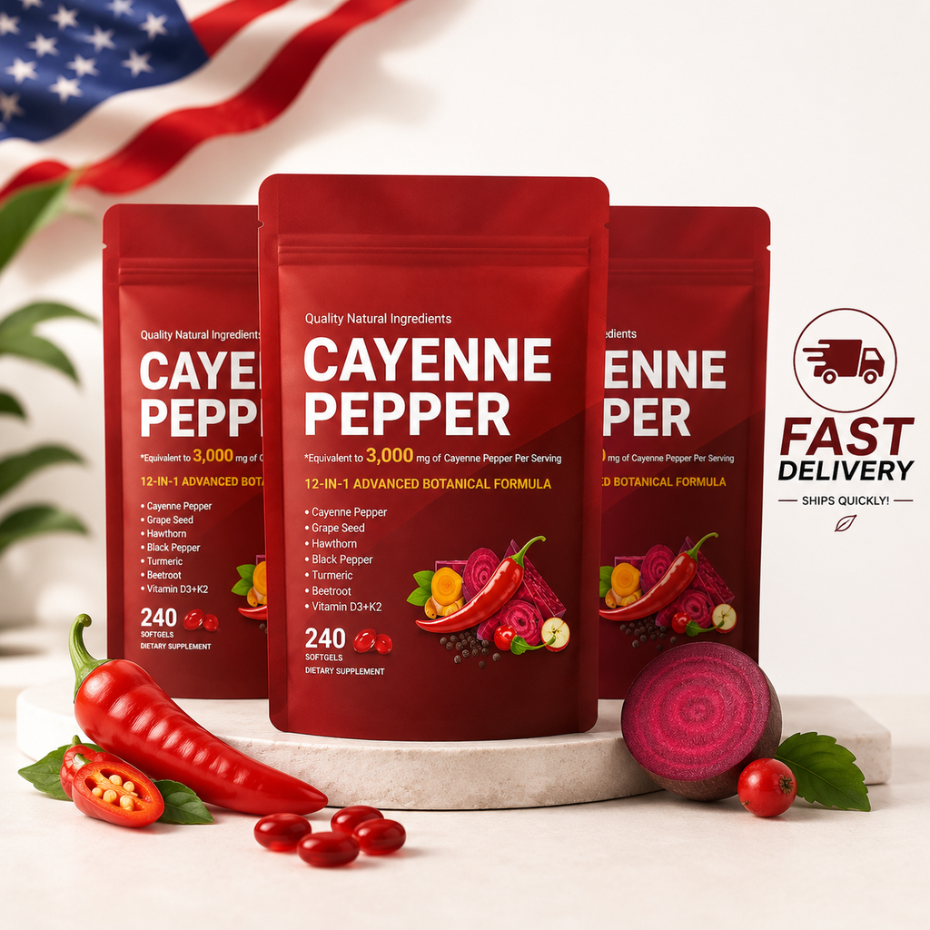 1-3pcs Cayenne Pepper 12-in-1 Advanced Botanical Softgel Supplements Serenzza