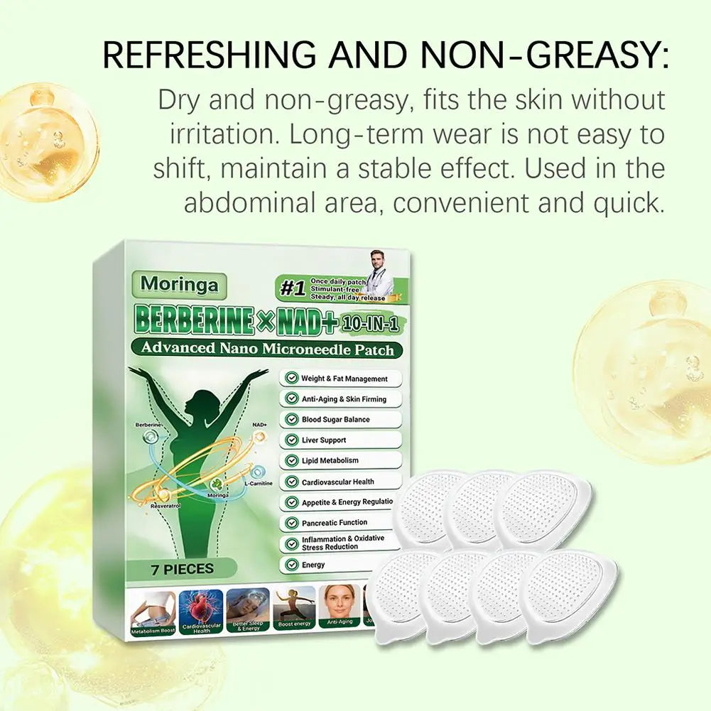 10-in-1 Nano Microneedle Patch Natural Gentle Patches Moisturizing Firming Skin for Women Men Nano Microdarts Patches 0.2mm