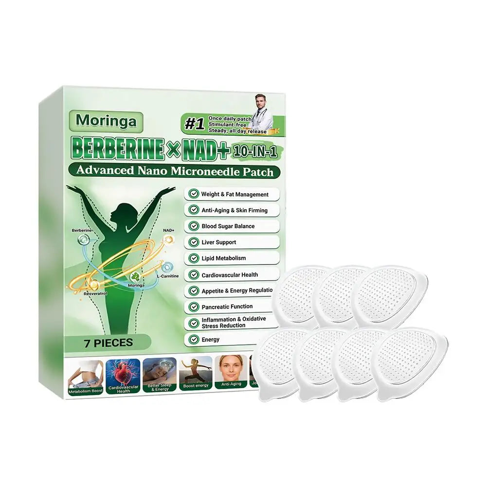 10-in-1 Nano Microneedle Patch Natural Gentle Patches Moisturizing Firming Skin for Women Men Nano Microdarts Patches 0.2mm
