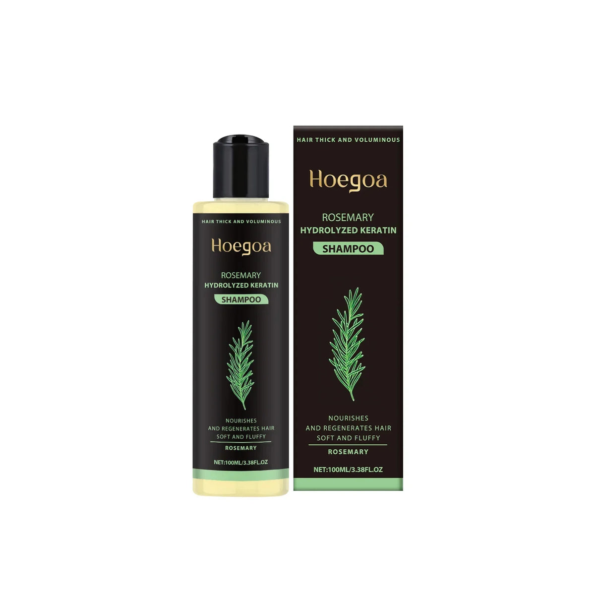 Hoegoa Rosemary Hair Shampoo Volumizing and Thickening Strengthening and Oil Control Nourishes and Repairs Hair Oil Adds Volume