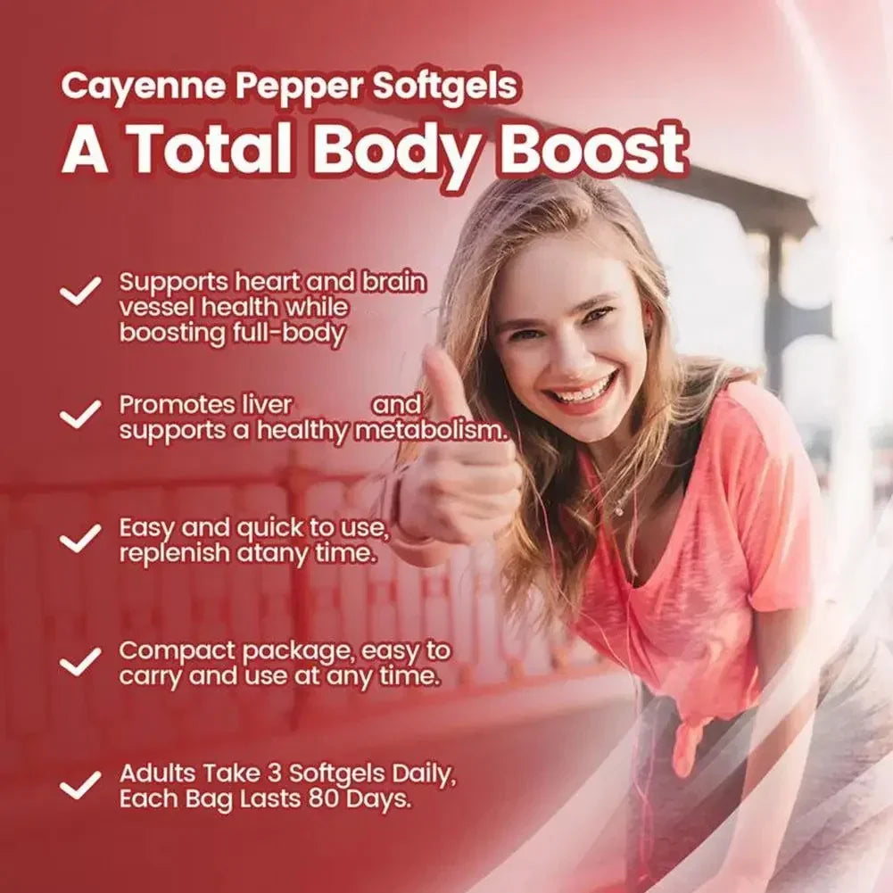 1-3pcs Cayenne Pepper 12-in-1 Advanced Botanical Softgel Supplements Serenzza