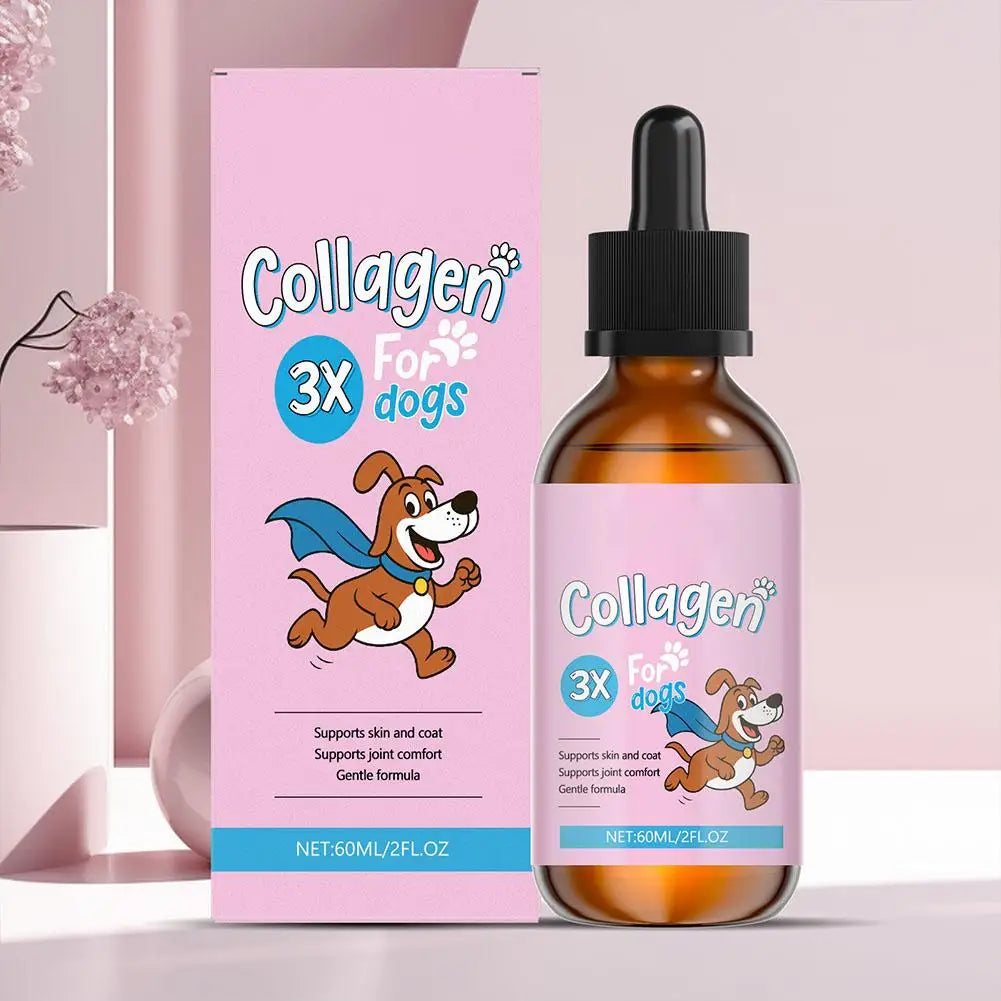1/3/5-Piece Dog Collagen Drops Gentle Formula for Coat & Skin Care Main Dietary Supplement Dog Cleaning Supplies