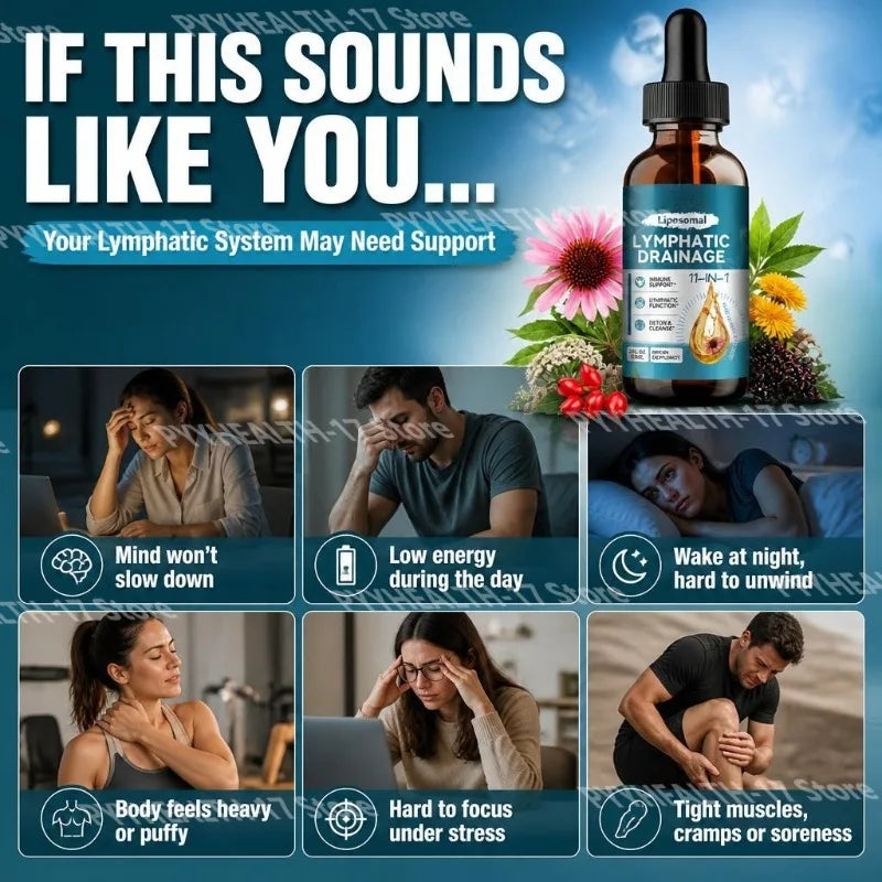Lymphatic Drainage Drops–11-in-1 Organic Burdock, Echinacea & Elderberry Serenzza