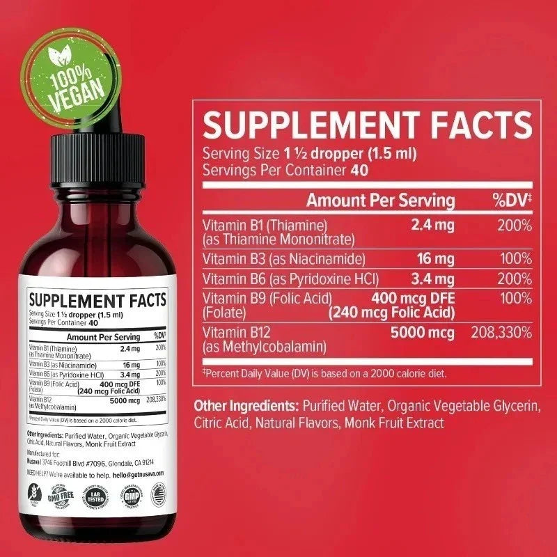 1-3Bottles Vitamin B12 5-in-1 Complex