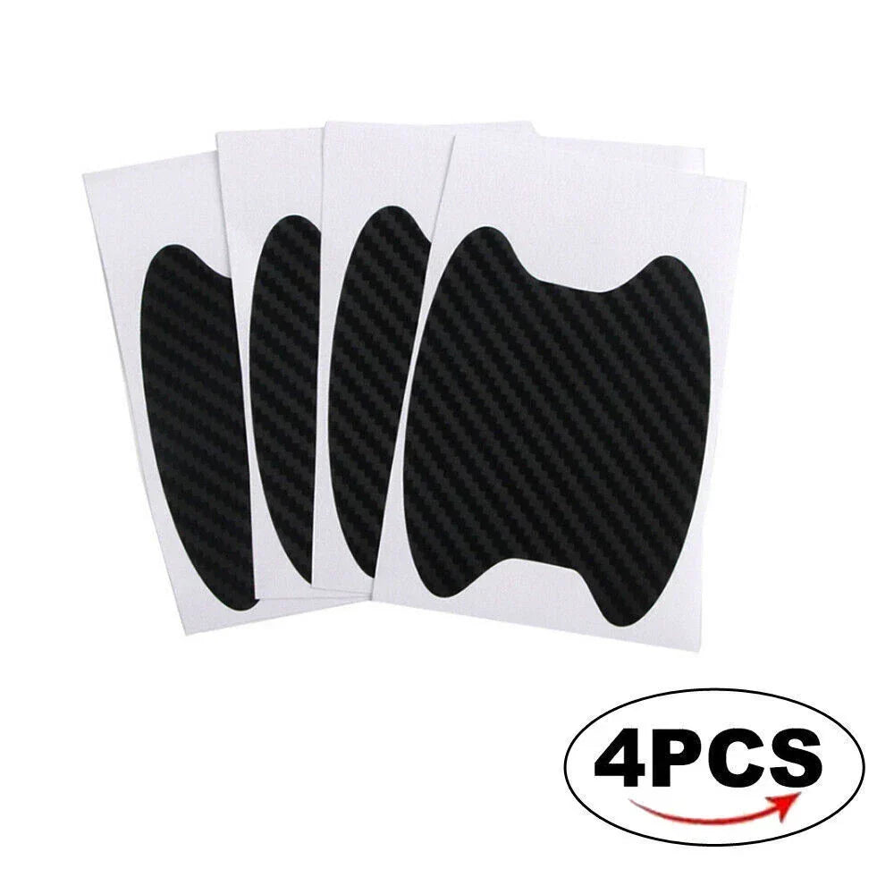 4 x Car Carbon Fiber Door Handle Protector Film Anti-Scratch Sticker Accessories