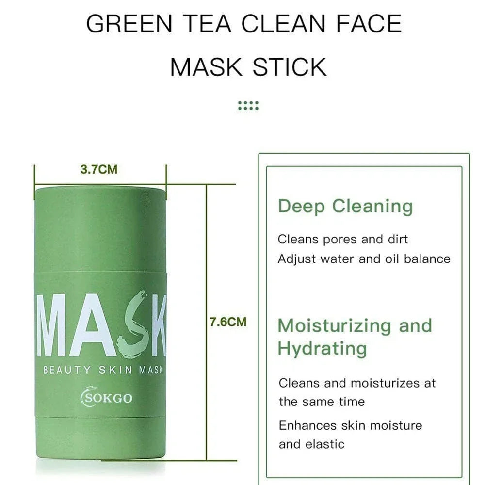 ( BUY 1 GET 2)Green Tea Purifying Clay Face Mask Oil Control Blackhead Remover