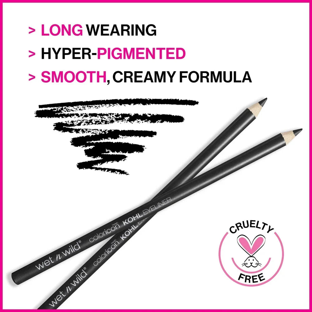 wet n wild Color Icon Kohl Eyeliner 1 Count (Pack of 1), Baby's Got Black