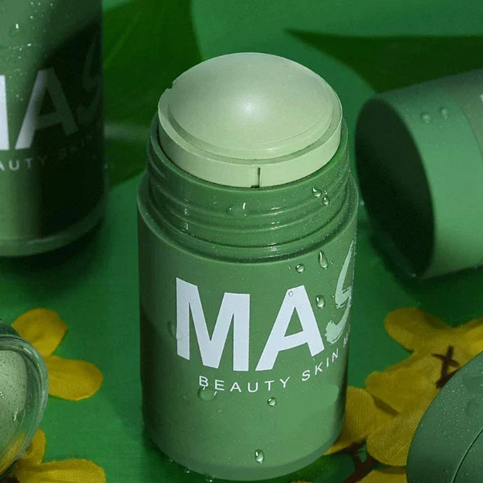 Green Clay Face Mask Clay Cleansing Mask Stick Facial Deep Blackhead Purifying