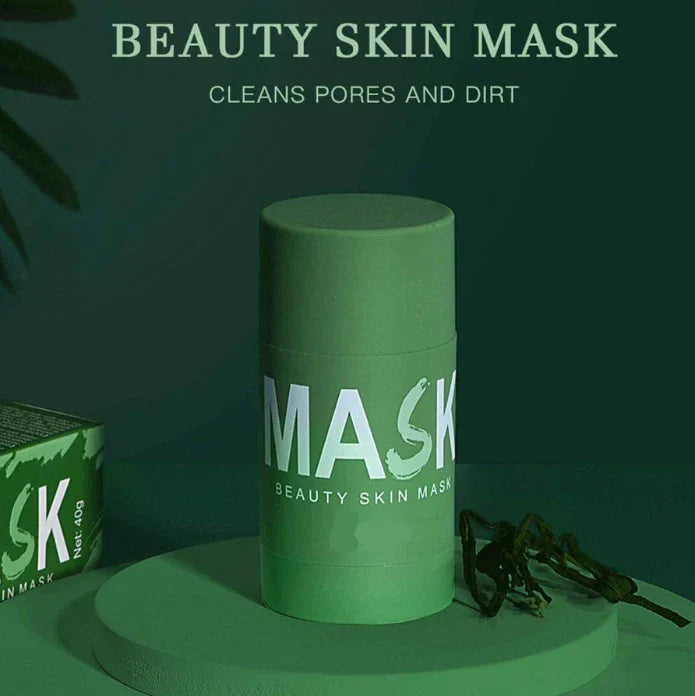 Green Clay Face Mask Clay Cleansing Mask Stick Facial Deep Blackhead Purifying