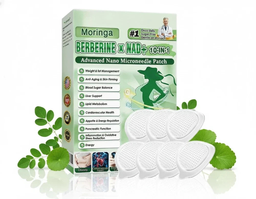 (BUY 1 GET 3) 1-5Boxes Moringa Berberine NAD+ Weight Loss Patches Advanced Nano Microneedle Serenzza