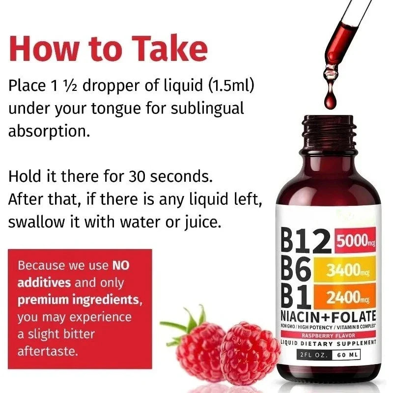 1-3Bottles Vitamin B12 5-in-1 Complex