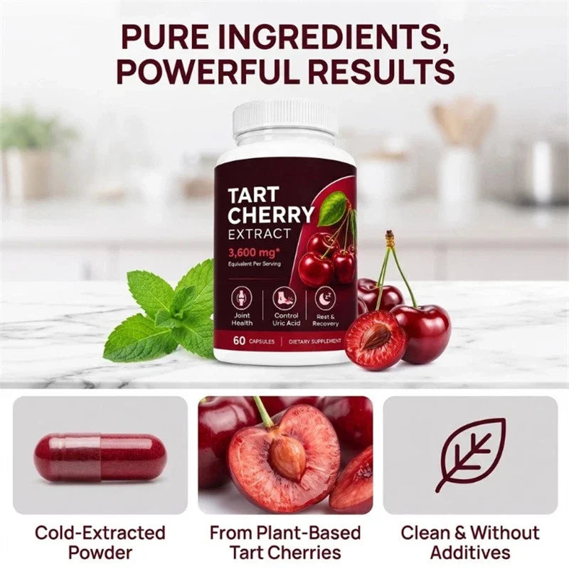 (2 PACK) Good Grove Tart Cherry Extract,Goodgrove Tart Cherry Cold Extracted,60 Capsules