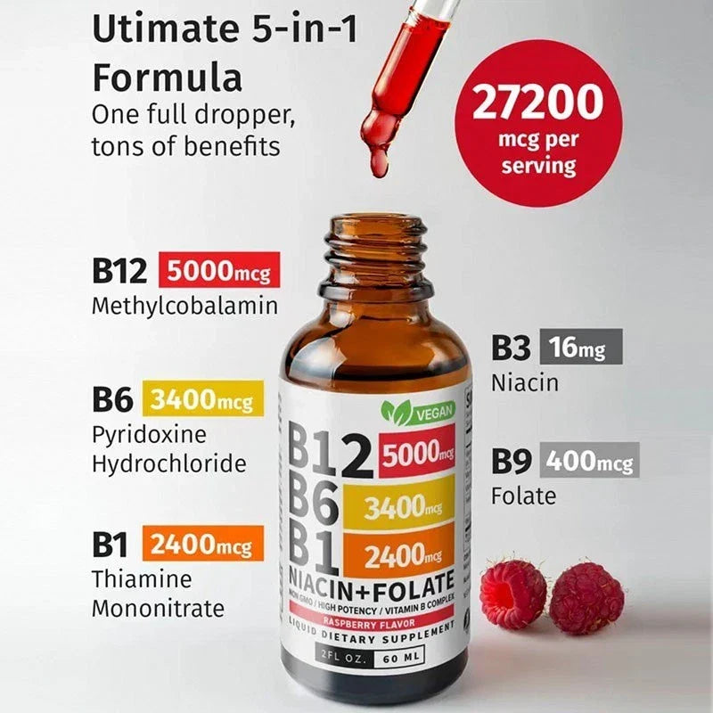 1-3Bottles Vitamin B12 5-in-1 Complex