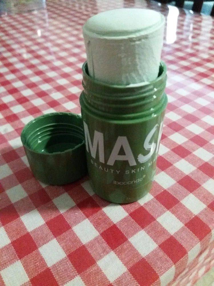 Green Clay Face Mask Clay Cleansing Mask Stick Facial Deep Blackhead Purifying